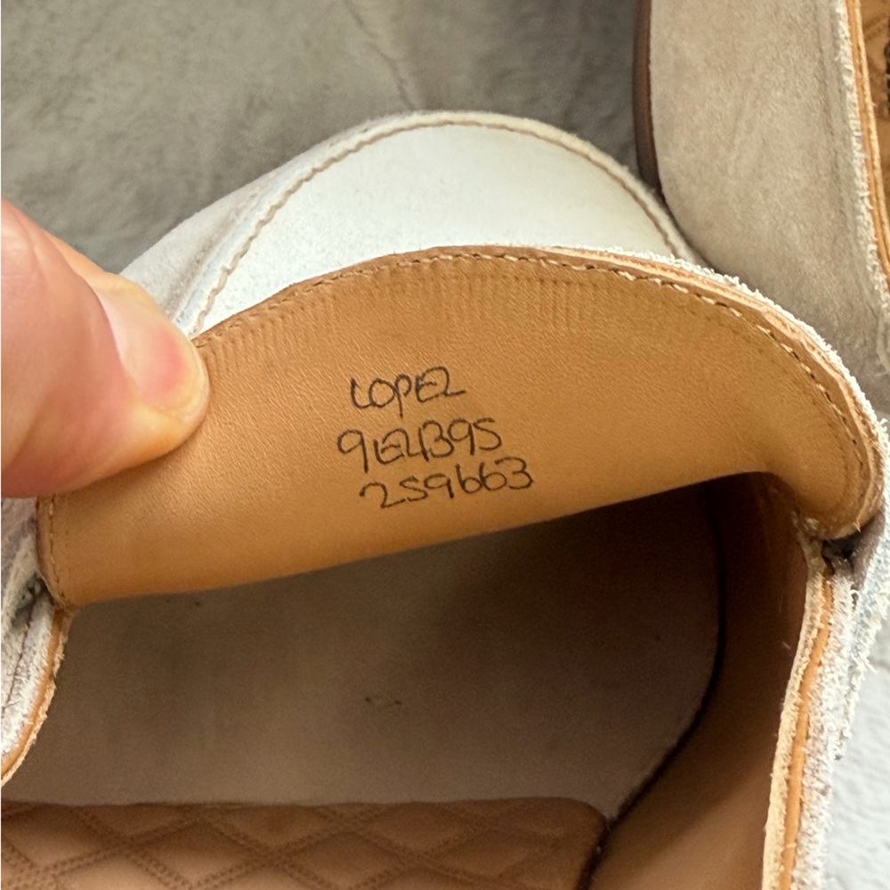 NEW! $1,980 John Lobb “Lopez” Suede Sand Cream Beige Tan Loafers 9W 10D - Picture 8 of 10